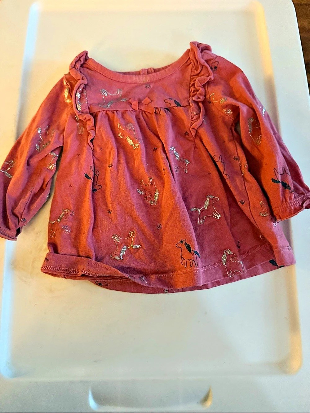Carter's Girls Pink Long Sleeve Blouse
